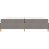  Krevet s opruga kutije Taupe i bijela 200 x 200 cm tkanina | shoptok.hr