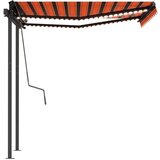  Avtomatska tenda LED + senzor 3,5x2,5 m oranžna in rjava, (20703341) | Shoptok.si