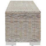  Kutija za pohranu bijela 110 cm prirodni ratan kubu i mahagonij | shoptok.hr