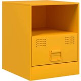 vidaXL Nočna omarica 2 kosa gorčično rumena 34,5x39x44 cm jeklo | Shoptok.si