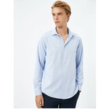 Koton Basic Shirt Classic Collar With Buttons Long Sleeved Non Iron Cene