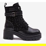 GOE Leather Boots Workery Embellished with Rhinestones | ePonuda.com