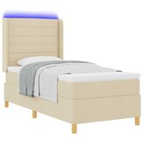  s opruga kutije s LED trakama Krema 100 x 200 cm tkanina | shoptok.hr