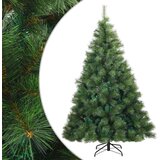 vidaXL Umetno Zložljivo Božično Drevo Zelena 210 cm PVC, jeklo | Shoptok.si