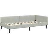  Kutni okvir kreveta Svijetlo siva 100 cm x 200 cm Baršun | shoptok.hr