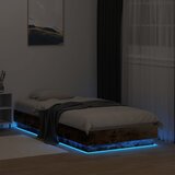  Okvir kreveta s LED svjetlima dimljena boja hrasta 90 x 190 cm | shoptok.hr