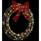 vidaXL Venec med 80 LED Toplo bela 90 cm PET | Shoptok.si
