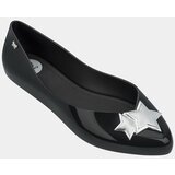 Zaxy Black shiny ballerinas with details in silver Chic cene