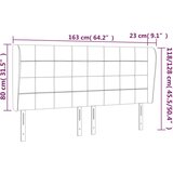  Uzglavlje s ušima crni 163x23x118/128 cm od tkanine | shoptok.hr