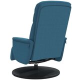  Naslonjač s osloncem za noge plavi baršunasti | shoptok.hr