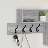  Vješalica za kapute na zidu Siva Sonoma 100 x 12 x 43,5 cm | Shoptok.si