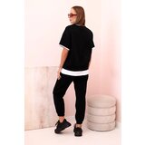 Kesi Włoski Women's butter set with short sleeves and pants black | shoptok.hr