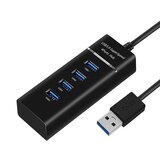 INF USB 3.0 Hub Razdelilnik z LED Indikatorjem in 1.5m Kablom - Črn, (5000129851) | Shoptok.si