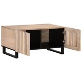  Stolić za kavu bijeli 80x51x40 cm od masivnog drva manga | shoptok.hr
