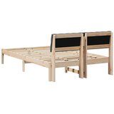  Okvir kreveta smeđe i tamnosivo 120 x 200 cm Masivna borovina | shoptok.hr