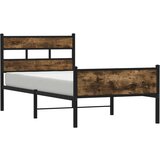 Maison Chic Posteljni okvir - Enojna postelja - Postelja za odrasle brez vzmetnice hrast 80x200 cm inženirski les-J7219, (21762912) Cene