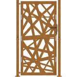 vidaXL Vrtna vrata 105x180 cm Vremensko odporno jeklo Light Design | Shoptok.si