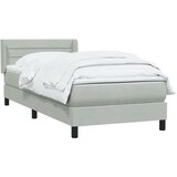 Box Spring krevet s madracem svijetlo sivi 80x220 cm samt | shoptok.hr