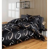 Janine posteljnina 140/220 cm mako saten rjava, črna, bež | Shoptok.si