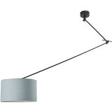 QAZQA Viseča svetilka črna z nastavkom 35 cm svetlo modra nastavljiva - Blitz I. | Shoptok.si