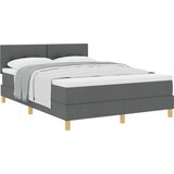vidaXL krevet s kutijom s madracem Tamno siva 140x190 cm Tkanina | shoptok.hr