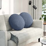 vidaXL Sedežne blazine 2 pcs Modra Ø 50 cm Žametna tkanina | Shoptok.si