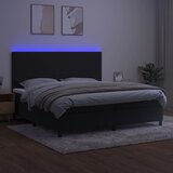  box spring s madracem LED crni 200x200 cm baršun | shoptok.hr