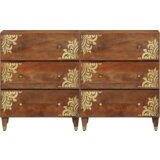 vidaXL Sideboardi 2 kom Medena smeđa 60x33.5x75 cm Puno grubo drvo manga, Sideboard 60x33x75 cm Puno drvo manga | shoptok.hr