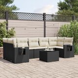  8-dijelni set vrtnih sofa od poliratana s jastucima crni Crna 85 x 62 x 69 cm | shoptok.hr