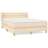 Maison Chic Box spring postelja - Vzmetna postelja z vzmetnico krem 140x200 cm blago SL14630, (21883633) | Shoptok.si