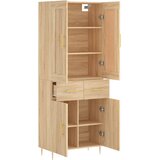  Visoka komoda hrasta sonome 69,5x34x180cm od konstruiranog drva Slike