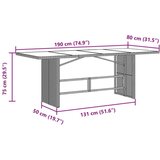  7-dijelni vrtni bistro set od poliratana s jastucima smeđi | shoptok.hr