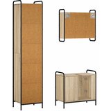  Set ormarića za kupaonicu 3 kom. Hrast sonoma 40 x 36 x 181 cm - Hrast sonoma Ormarić za umivaonik (1 vrata i 1 polica) + viseći | shoptok.hr