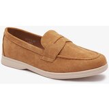 Resti Women's eco-suede moccasins in camel color Daffer- Footwear | ePonuda.com
