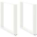 vidaXL Noge za jedilno mizo v obliki črke U, 2 kosa, bele, 90 x (72-73) cm, jeklo, (22123868) | Shoptok.si