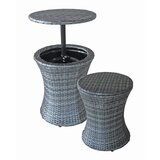 Garden Pleasure Okrogla vrtna barska miza iz umetnega ratana ø 45 cm Mumbai - | Shoptok.si
