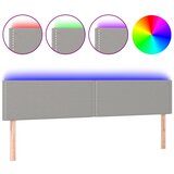  LED uzglavlje svjetlosivo 200x5x78/88 cm od tkanine | shoptok.hr