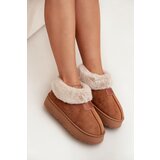 Boto Women's Snow Boots On Platform With Fur Camel Calyra | Shoptok.si