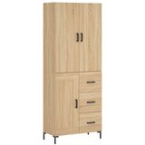  Visoka komoda hrasta sonome 69,5x34x180cm od konstruiranog drva Slike