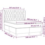  Box spring postelja z vzmetnico temno siva 140x200 cm blago, (20727162) | Shoptok.si