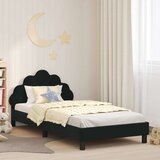  Otroški posteljni okvir z vznožjem Črna 90 x 200 cm Žamet, (5000104812) | Shoptok.si