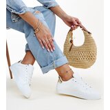 Gemre White and Gold Akila Sneakers | Shoptok.si