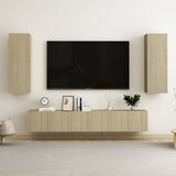 The Living Store Komplet TV omaric 5-delni sonoma hrast iverna plošča - TV Omarica, (21374339) Cene