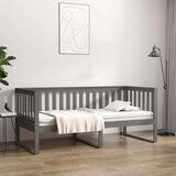  Dnevna postelja siva 90x190 cm trdna borovina, (21073743) | Shoptok.si