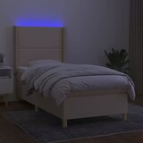  box spring s madracem LED krem 90x200 cm od tkanine | shoptok.hr