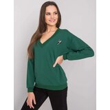 RUE PARIS Sweatshirt-RV-BL-7370.78P-dark green Cene
