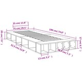  Okvir za krevet smeđi hrast 75x190 cm konstruirano drvo | shoptok.hr