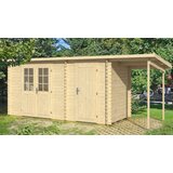 Male kuće Drvena vrtna kućica GLORIA F + SD150 445 × 200 cm – bez završnog krovnog pokrova | shoptok.hr