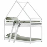 Molarem Home Drveni dječji krevet na kat Sweet - bijeli - 200x90 - Madrac PE pjena 8 cm-spužvasti madrac | shoptok.hr