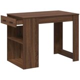 vidaXL Radni stol s ladicom i policom smeđi hrast 102x62x77,5 cm | shoptok.hr